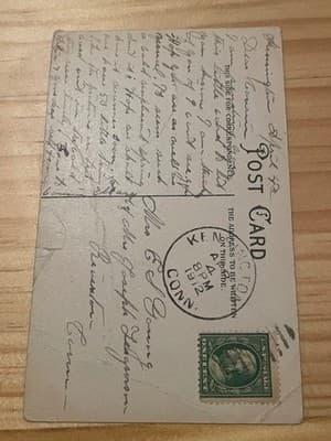 Vintage Easter Postcard Postmarked 1912 Chick Cross Daisies Easter Greetings - Thumbnail 2