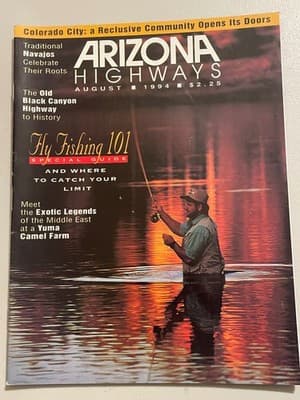 Arizona Highways Magazine August 1994 Fly Fishing 101 Travel Photo Issue Vintage - Image 1