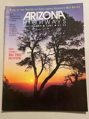 Arizona Highways Magazine September 1991 Scenic Sunset Cover Collectible Retro - Image 1