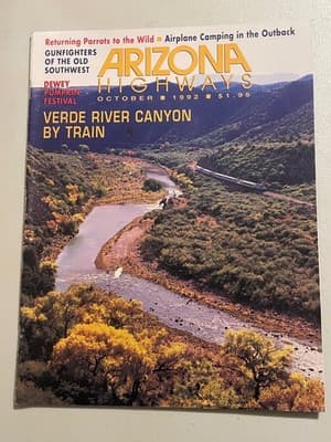 Arizona Highways Magazine October 1992 Verde River Canyon By Train Travel Photo - Image 1