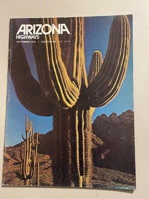 Arizona Highways Magazine September 1976 Saguaro Cactus Vintage Collectible - Image 1