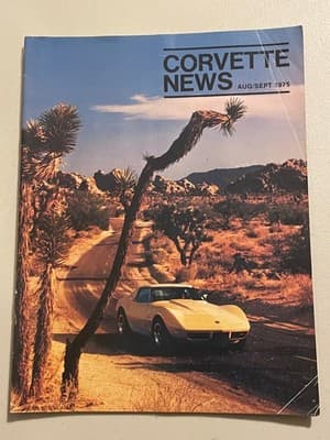Corvette News Magazine Aug/Sept 1975 Vintage Chevrolet Corvette Cars Auto Rare - Image 1