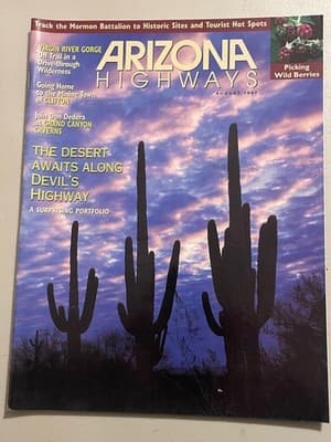 Arizona Highways Magazine August 1997 The Desert Awaits Devil's Highway Sunset - Image 1