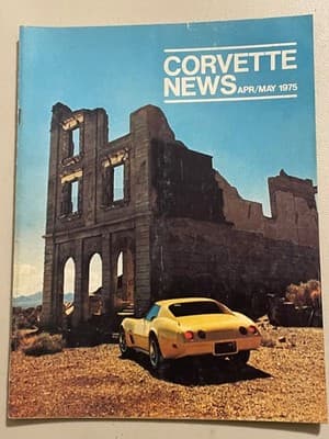 Corvette News Magazine Apr/May 1975 Vintage Chevrolet Corvette Collectible - Image 1