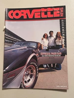 Corvette News Aug/Sept 1978 Official Pace Car Indianapolis 500 Magazine Vintage - Image 1