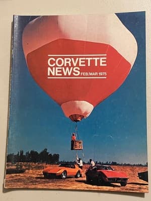 Corvette News Magazine Feb Mar 1975 Vintage Chevrolet Corvette Cars Collectible - Image 1