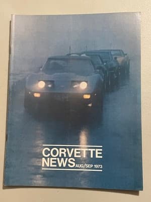 Corvette News Magazine Aug/Sep 1973 Vintage Corvette Cars Collector Rare Issue - Image 1