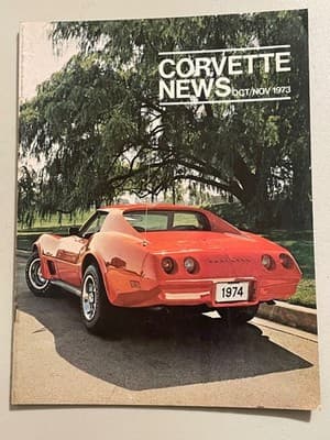 Corvette News Magazine Oct/Nov 1973 Red 1974 Cover Corvette C3 Collectors - Image 1