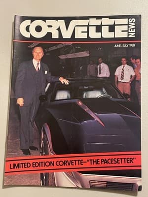 Corvette News Magazine 1978 June July Limited Edition The Pacesetter Vintage - Image 1