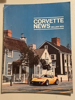 Corvette News Magazine Dec/Jan 1975 Vintage Chevrolet Corvette Cover Collector - Image 1