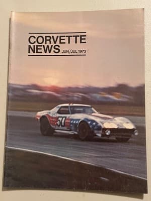 Corvette News Magazine JunJul 1973 Vintage Chevrolet Corvette Racing Collectible - Image 1