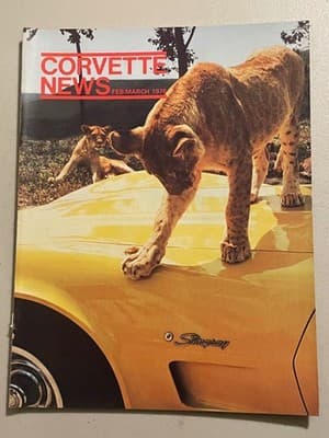 Corvette News Magazine Feb March 1976 Corvette Stingray Cover Yellow Vintage - Image 1
