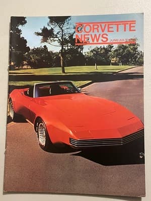 Corvette News Magazine June/July 1976 Red Corvette Cover Vintage Car Memorabilia - Image 1
