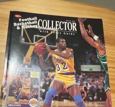 Collector Magazine Mar 1991 Basketball Football Hockey Price Guide Lakers Cover - Image 1