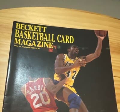 Beckett Basketball Card Magazine Issue 3 July August 1990 Lakers Vintage Cover - Image 1