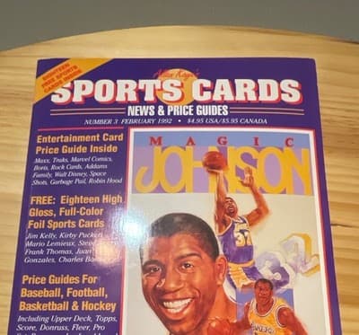 Alan Rays Sports Cards News & Price Guides No3 Feb 1992 Magic Johnson Cover - Image 1