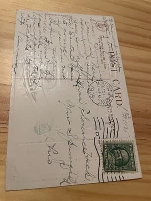 Vintage 1909 Embossed Christmas Postcard Lots of Good Things from Santa Silver - Thumbnail 2