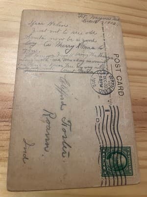 Roth & Langley 1909 Postcard A Merry Xmas The Last Call To Santa Claus Stamped - Thumbnail 2