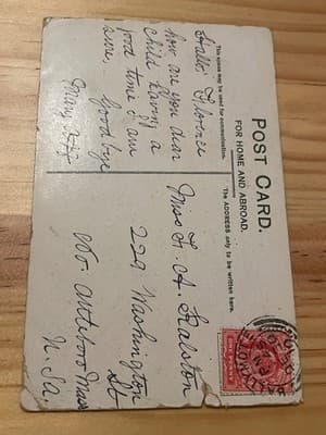 Vintage Poppy To Wish You a Happy-New-Year Postcard Handwritten Address Stamp - Thumbnail 2