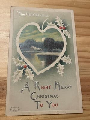 Davidson Bros Christmas Postcard 1905 Embossed Divided Back Printed Germany - Image 1