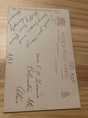 Raphael Tuck & Sons Tuck's Postcard Christmas Greetings Wintry Woodlands Vintage - Thumbnail 2
