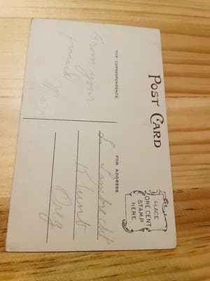 Vintage 1908 Greetings Postcard Holly Child Illustration P.C. 53 Handwritten - Thumbnail 2