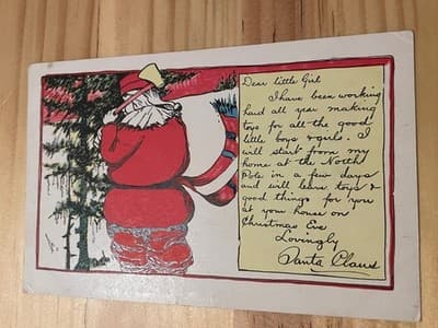 Vintage W G MacFarlane Santa Claus Postcard Series 101 Handwritten Xmas Rare - Image 1