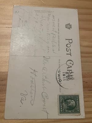Vintage Comic Postcard Baby Has a Tooth Ouch Cartoon 1911 Postmarked Handwritten - Thumbnail 2