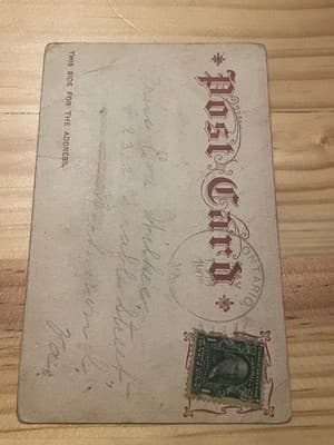 Vintage 1905 Comic Postcard Postmarked Ontario Used Cartoon Stamp - Thumbnail 2