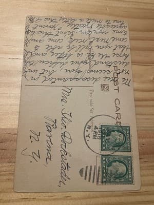 Vintage Comic Postcard Divided Back Early 1900s Ill Drop a Line Wireless Busted - Thumbnail 2