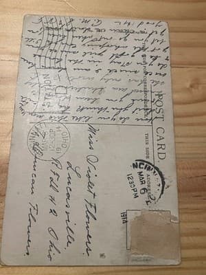 Vintage 1914 Monkey Postcard One My Ancestors Handwritten Postmarked Addressed - Thumbnail 2