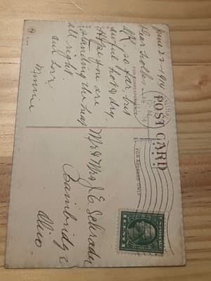 Vintage Postcard Sparta Ill 1914 Divided Back Humor Girl Illustration Greeting - Thumbnail 2