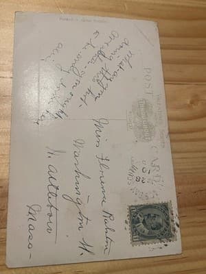 Vintage Mothers Darling Postcard Hand Colored Girl Doll Postmarked Canada 1c - Thumbnail 2