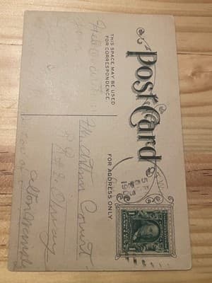 Vintage The Widows Mite Humorous Postcard Postmarked 1930s Cartoon Collectible - Thumbnail 2