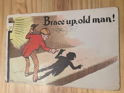 Brace Up Old Man Vintage 1908 Comic Postcard A Yerkes Portsmouth OH Postmark - Image 1