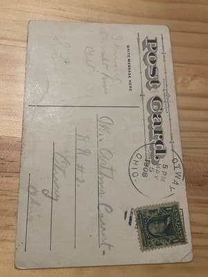 I Have A Souvenir Spoon For You Postcard 1908 Postmarked Ohio Moonlit Couple - Thumbnail 2
