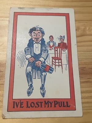 Vintage Comic Postcard Ive Lost My Pull Cartoon 1 Cent Stamp Cherry Hill - Image 1