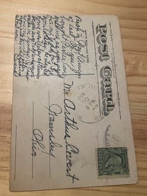 Vintage Comic Postcard Am I Missed Snowball Cartoon Man 1c Green Stamp Postmark - Thumbnail 2