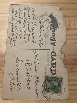 Dreamed I Was Married Comic Postcard Vintage Addressed Handwritten Message Worn - Thumbnail 2