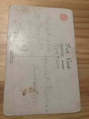 Vintage Illustrated Children Postcard 990 Handwritten Back Stains Corner Wear - Thumbnail 2