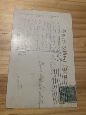 Valentine & Sons Postcard Souvenir Child Grandpa Postmarked Canada Vintage Used - Thumbnail 2