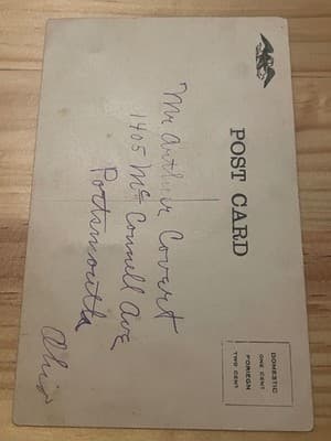 Vintage Postcard FROM A GIRL WHO LOVES YOU Ribbon Tokens Addressed Newport KY - Thumbnail 2