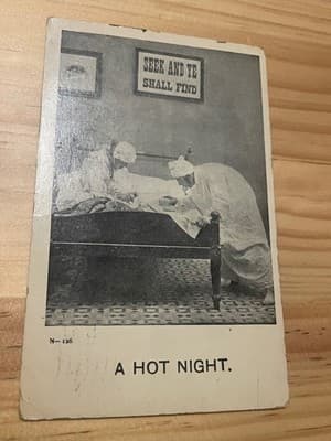 Anglo Life Series Postcard A Hot Night RPPC Portsmouth Postmarked Jun 5 1908 - Image 1