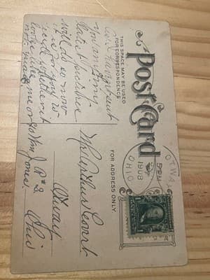 Vintage 1908 Postcard Dog Im a Howling Success Comic Illustration Ohio Postmark - Thumbnail 2
