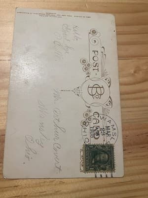 Bamforth & Co Postcard I Caught the Train Alright 1907 Color Comic Stamped - Thumbnail 2