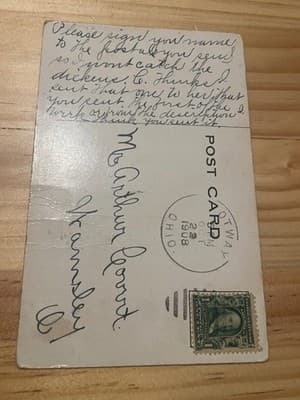 Vintage 1908 Postcard YOUTHFUL IMPUDENCE Real Photo Divided Back Ohio Stamped - Thumbnail 2