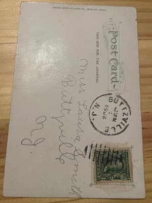 Owens Bros Hillson Co Vintage Cottage Scene Postcard Postmarked 1c US Stamp - Thumbnail 2