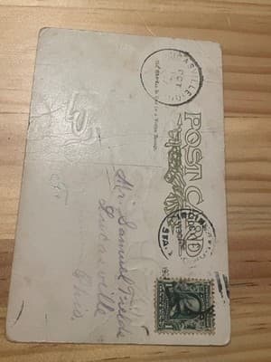 Vintage Postcard YOU'RE MISSING A GOOD EEL Fisherman Dog Handwritten Postmarked - Thumbnail 2