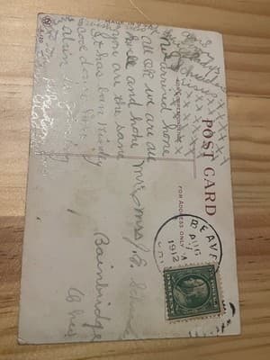 Vintage 1912 Postcard Postmarked Beaver PA Colorized Humorous Scene Divided Back - Thumbnail 2