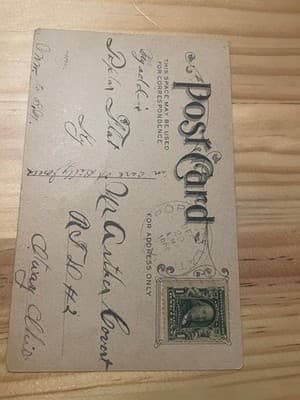 Vintage Postcard Fisherman In My Simple Way I Drop You A Line Used Postmark - Thumbnail 2